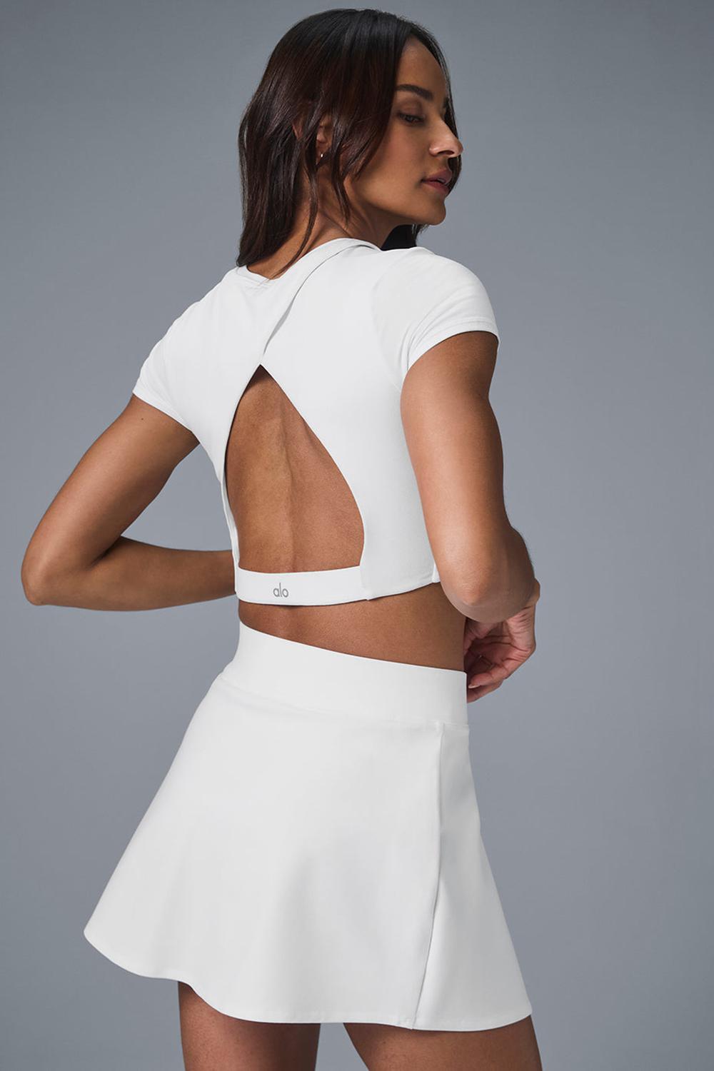 Falda Alo Yoga Alosoft Backspin Mujer Blancas | España  AFRC-27630