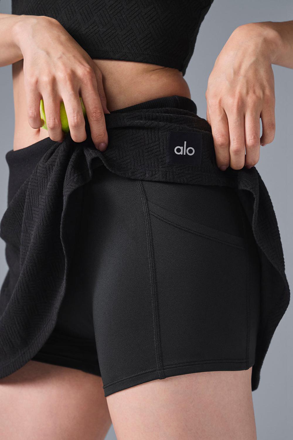 Falda Alo Yoga Doubles Only Mujer Negras | España  EHNK-86542