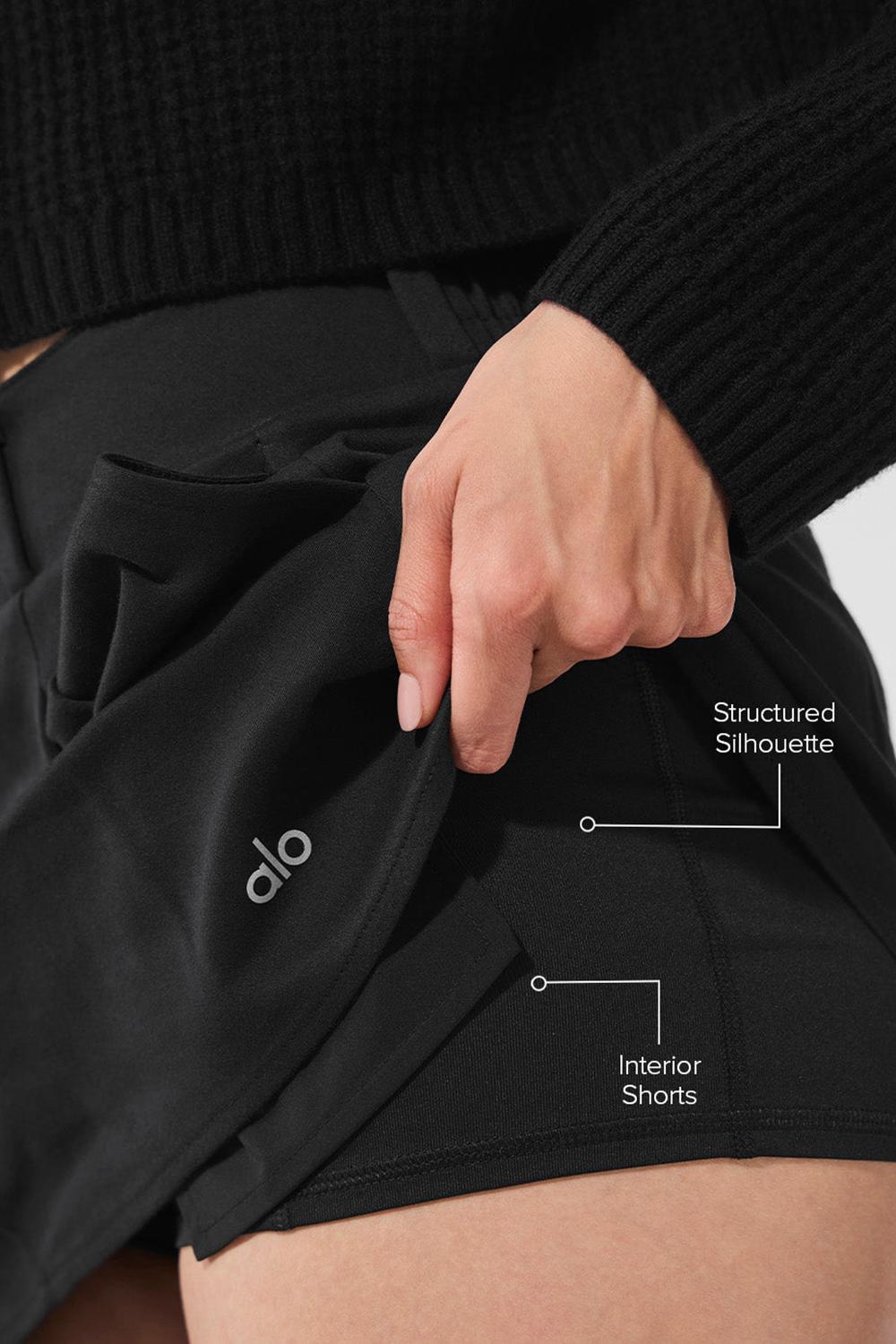 Falda Alo Yoga Good Days Mini Mujer Negras | España  JVDF-29874