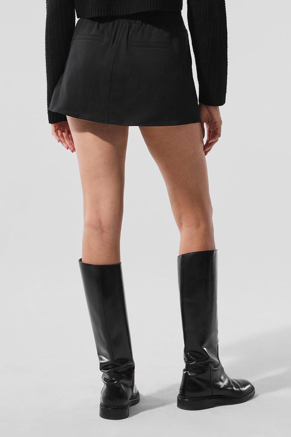 Falda Alo Yoga Good Days Mini Mujer Negras | España  JVDF-29874