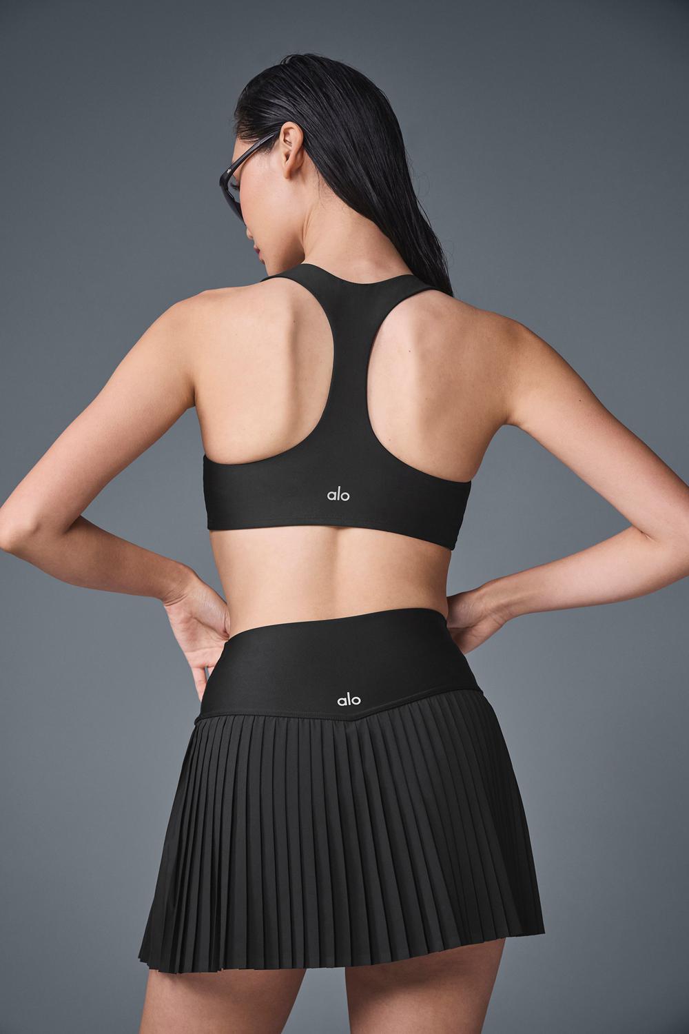 Falda Alo Yoga Grand Slam Tennis Mujer Negras | España  UETN-05836