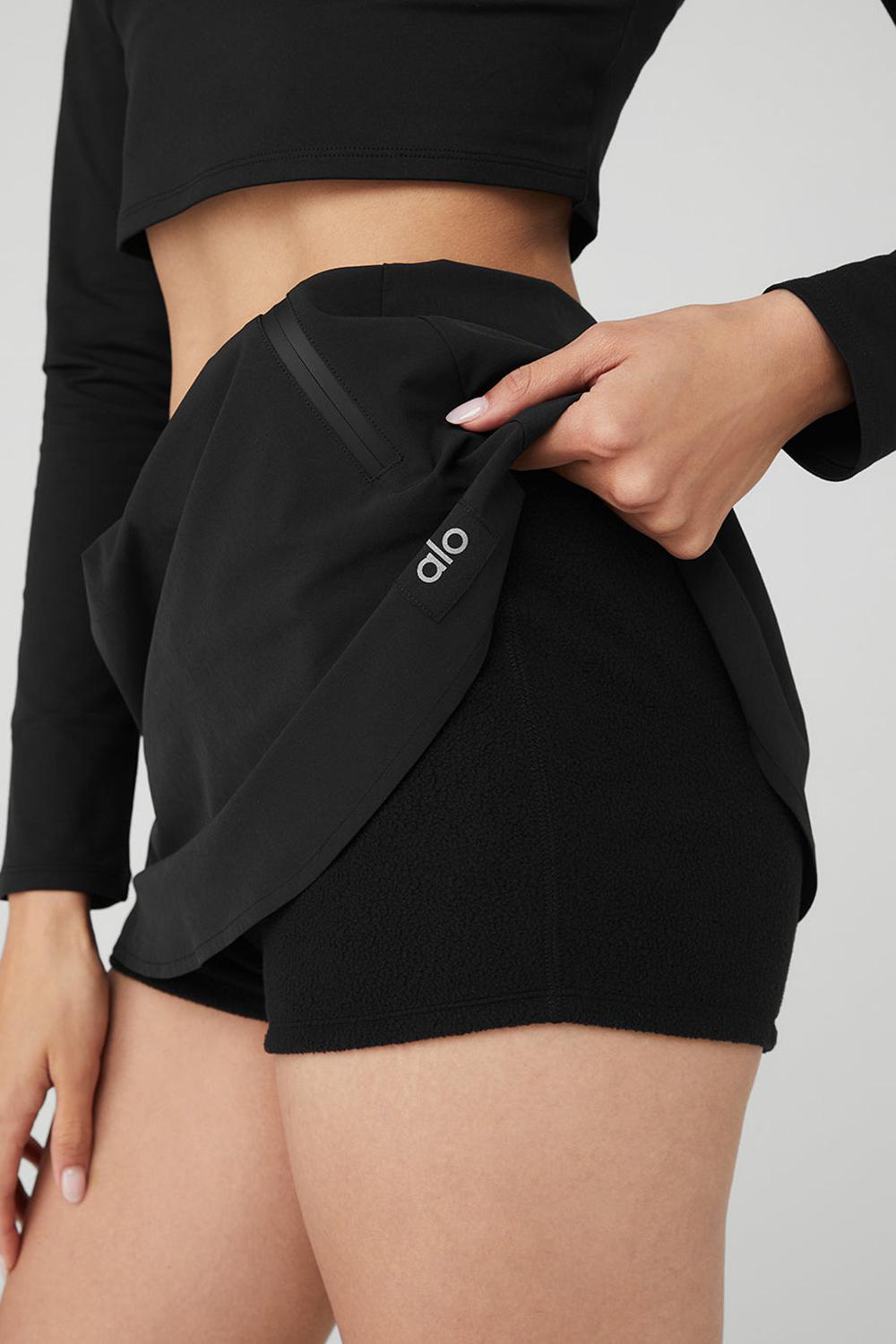 Falda Alo Yoga High-Waist Elevation Mini Mujer Negras | España  PBMF-37268