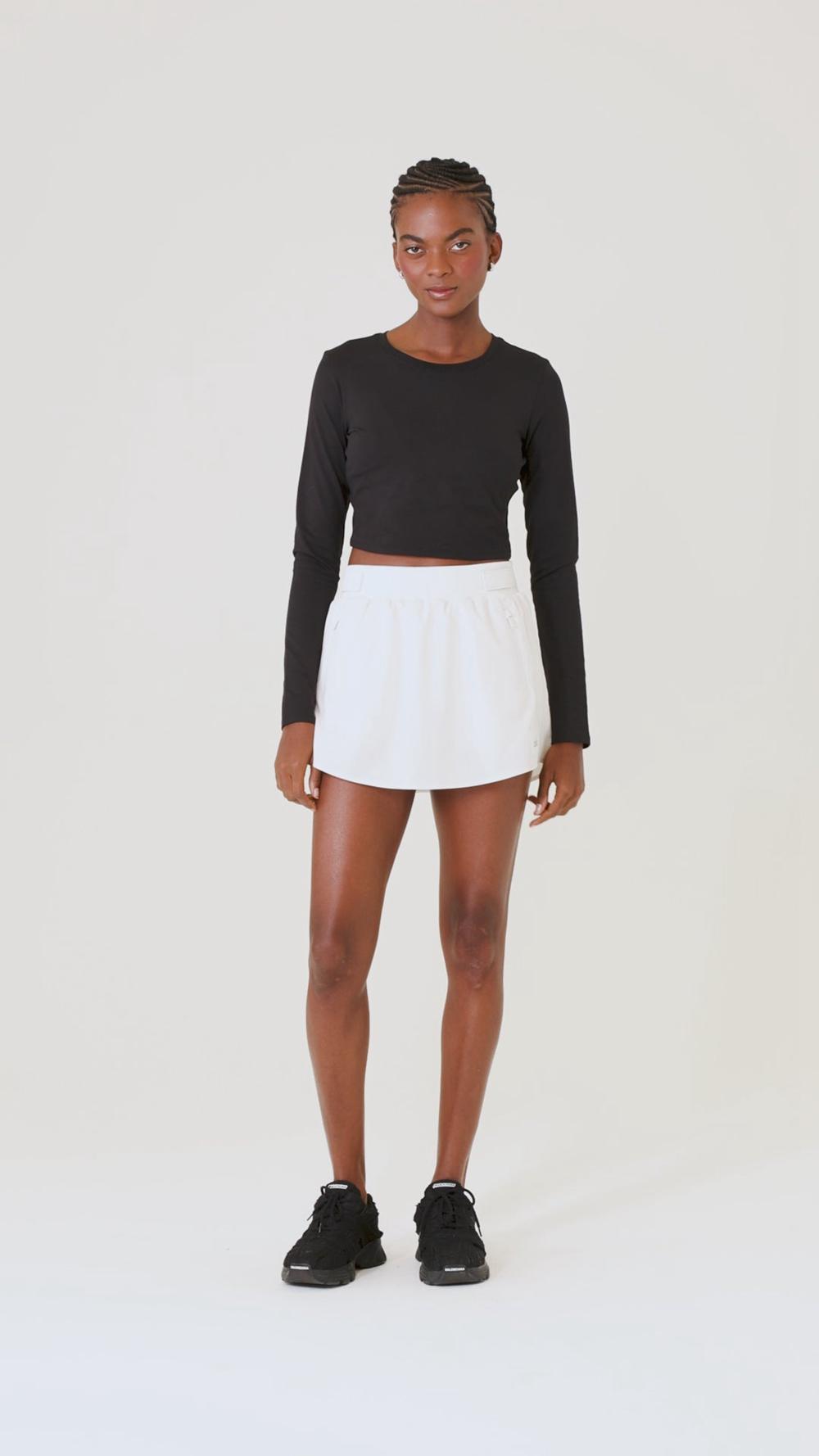 Falda Alo Yoga High-Waist Elevation Mini Mujer Negras | España  PBMF-37268