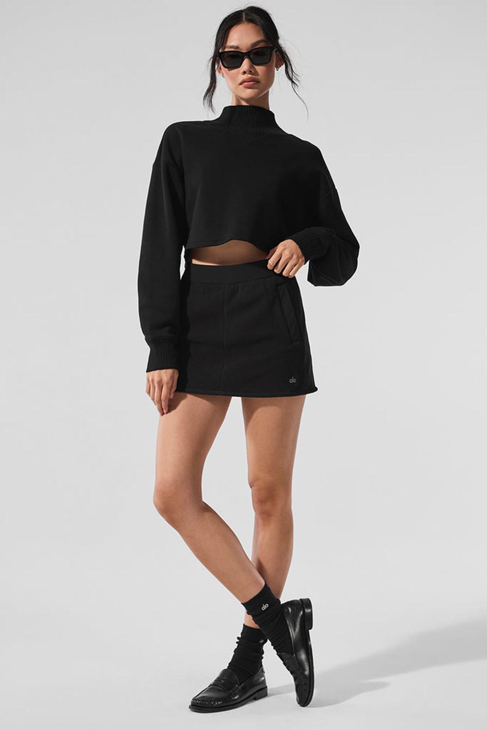 Falda Alo Yoga Polar Fleece Wintry Mix Mujer Negras | España  BIUN-10548