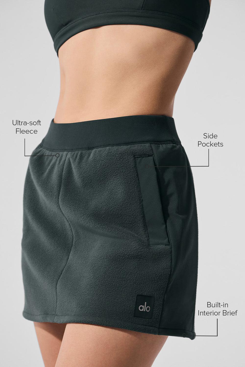 Falda Alo Yoga Polar Fleece Wintry Mix Mujer Verde | España  BFUY-37514