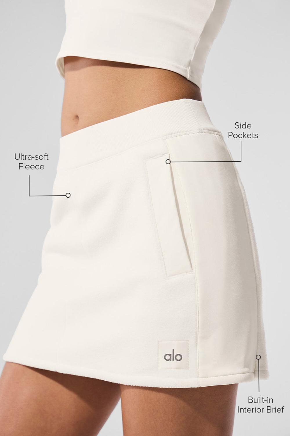 Falda Alo Yoga Polar Fleece Wintry Mix Mujer Ivory | España  ACMR-63824