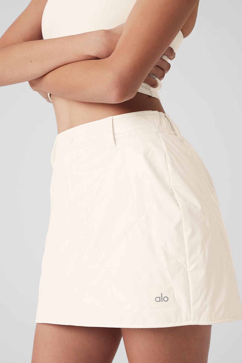 Falda Alo Yoga Snomoto Mini Mujer Ivory | España  KVNU-38410