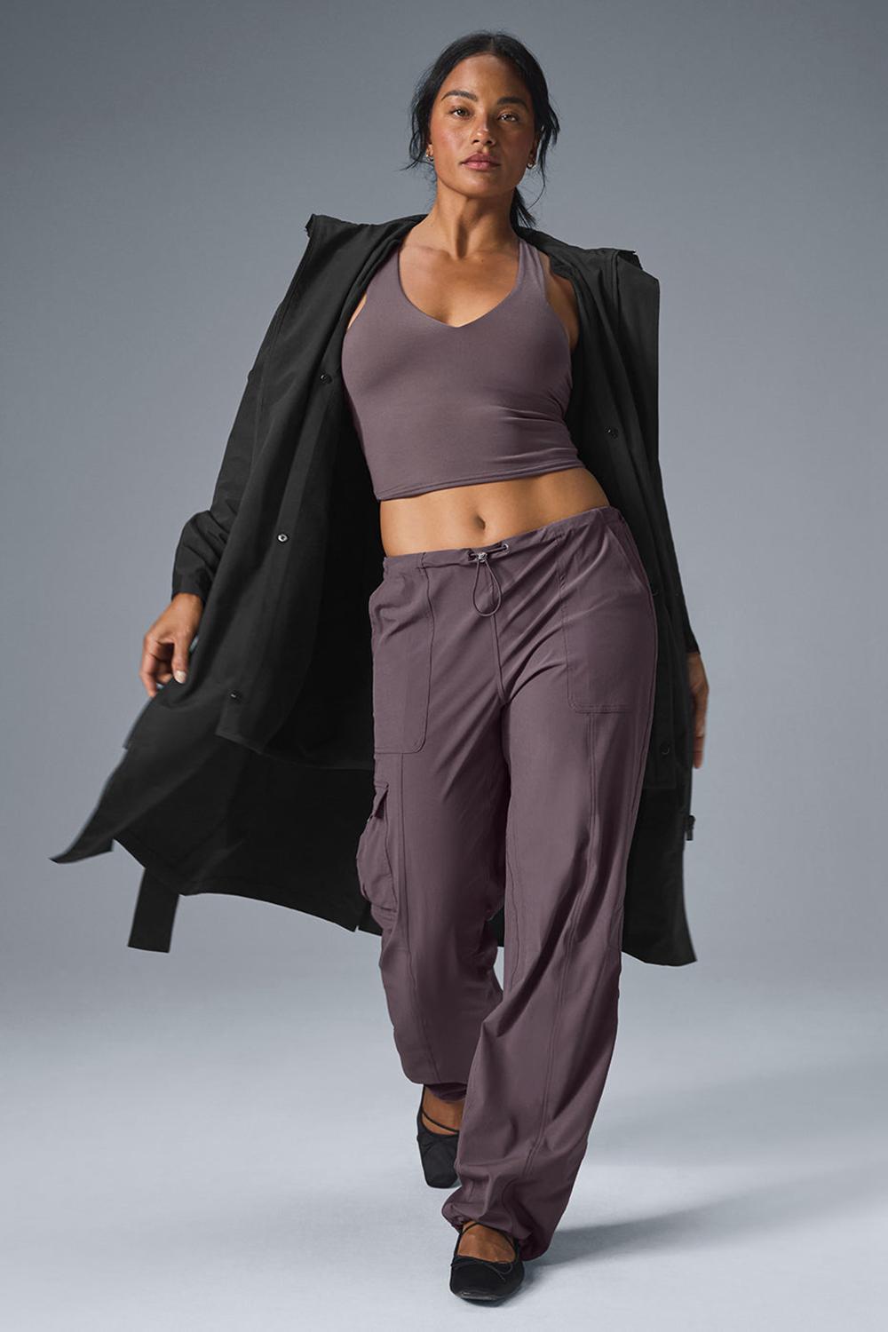 Gabardina Alo Yoga Crinkle On The Move Mujer Negras | España  LXFC-64057