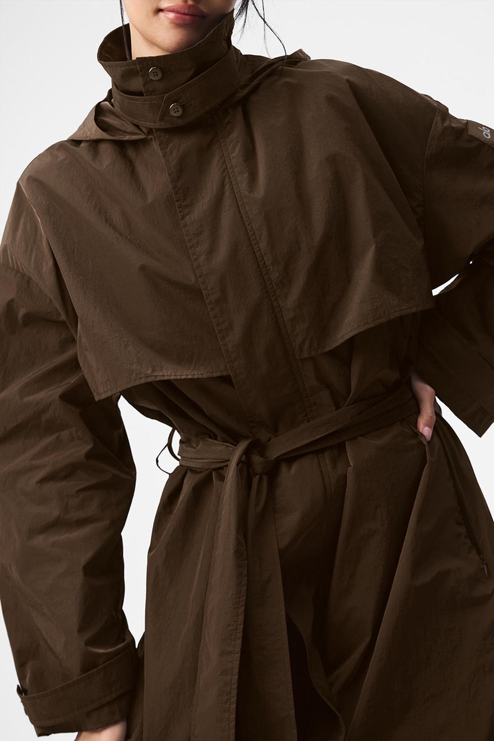 Gabardina Alo Yoga Crinkle On The Move Mujer Espresso | España  KCIS-31708