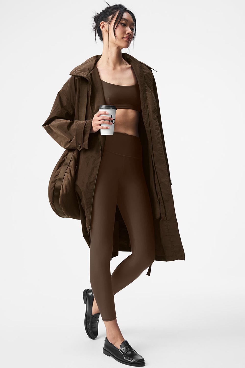 Gabardina Alo Yoga Crinkle On The Move Mujer Espresso | España  KCIS-31708