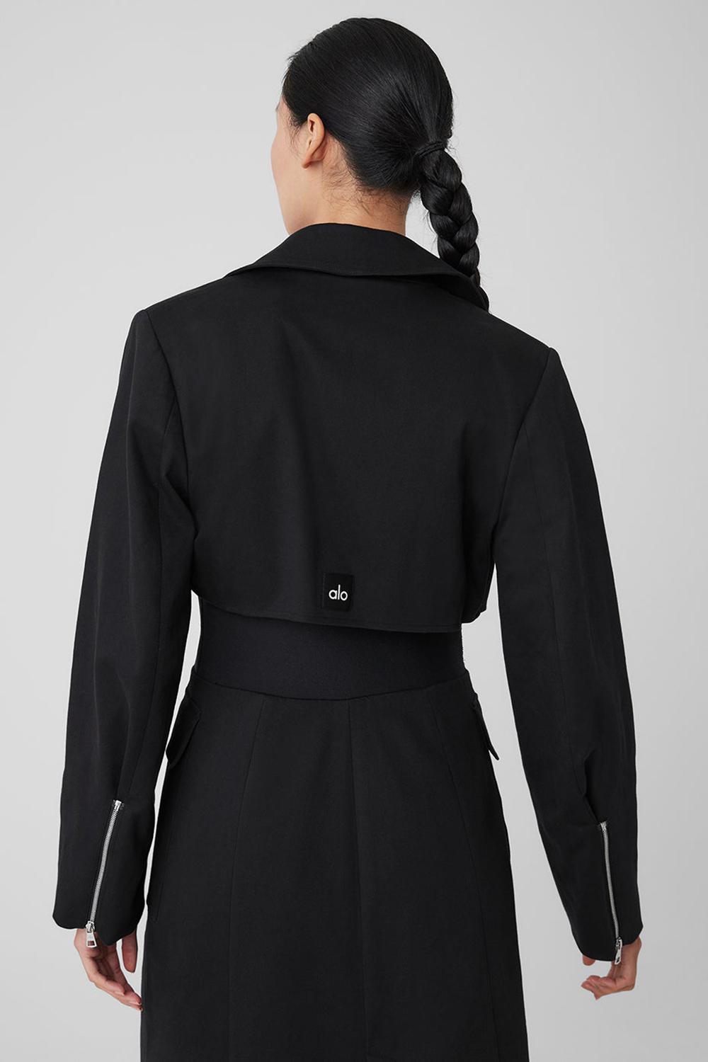 Gabardina Alo Yoga Formation Mujer Negras | España  ZWEP-31567