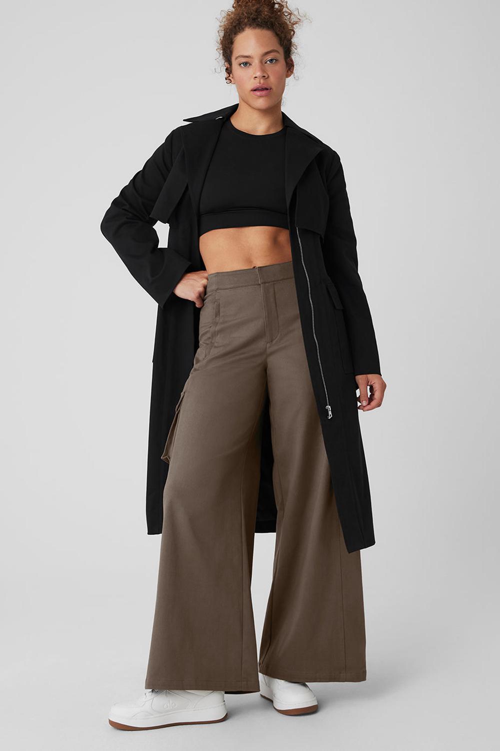 Gabardina Alo Yoga Formation Mujer Negras | España  ZWEP-31567