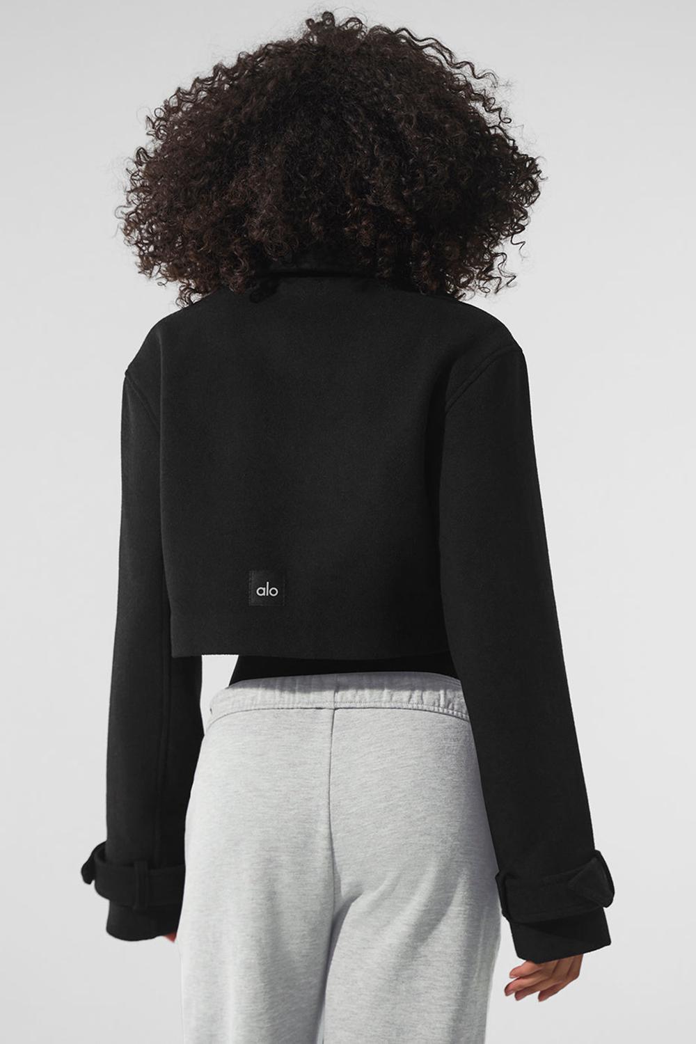 Gabardina Alo Yoga Wool Cropped Metro Mujer Negras | España  IECQ-87145