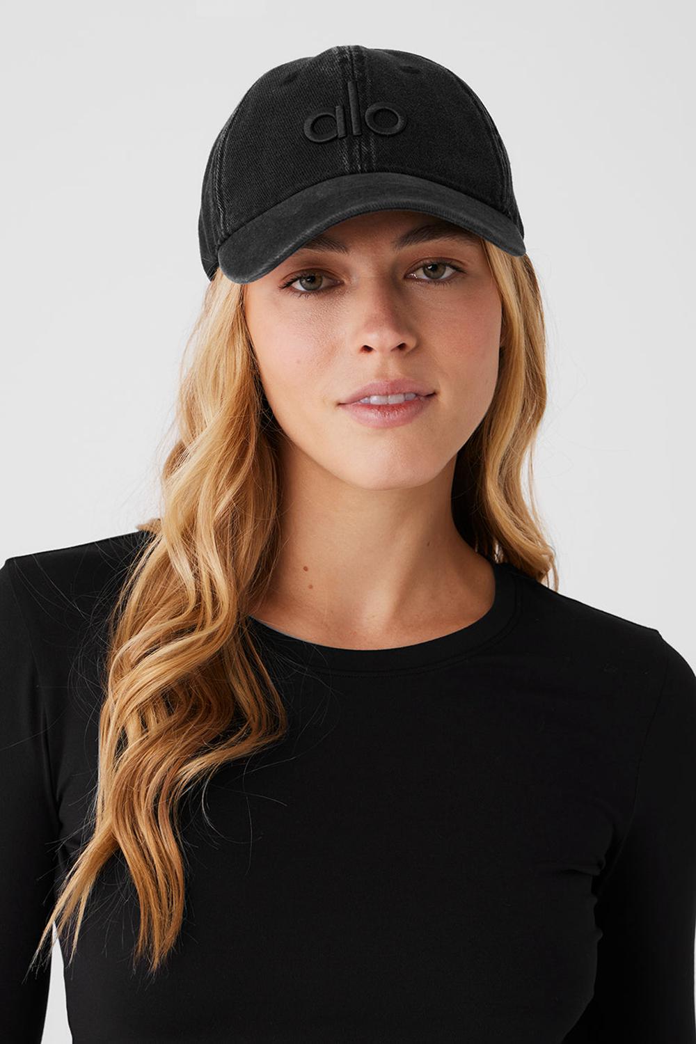 Gorras Alo Yoga Washed Off-Duty Mujer Negras | España  ZKPW-29831