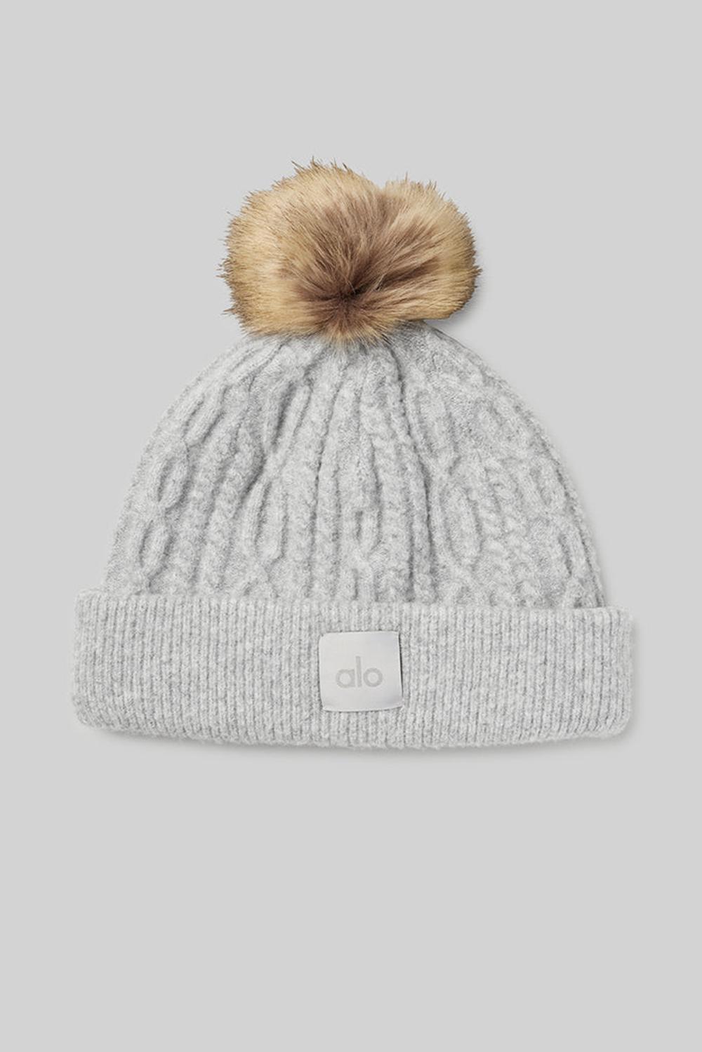 Gorro Alo Yoga Cable Knit Mujer Gris | España  IQVH-15906