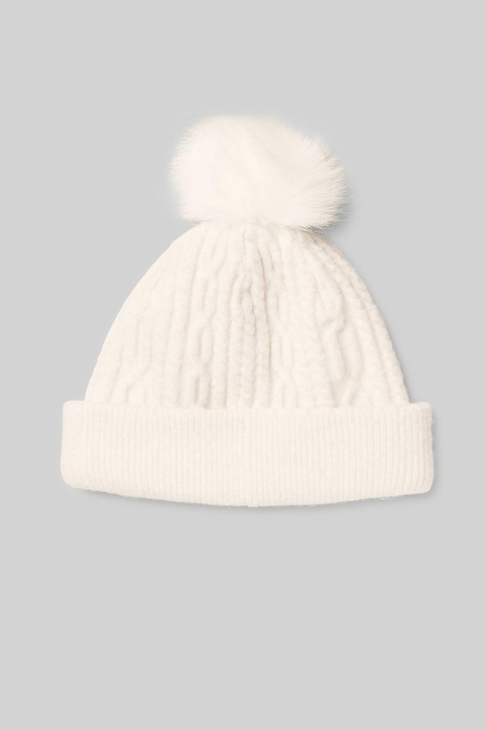 Gorro Alo Yoga Cable Knit Mujer Ivory | España  GIEV-38109