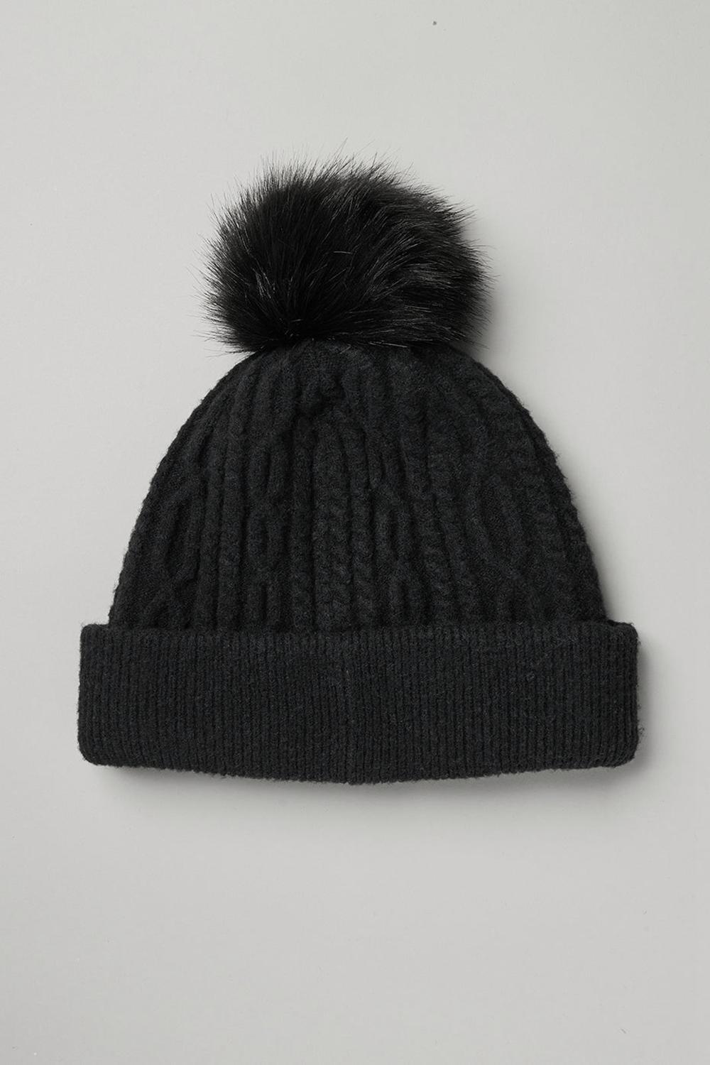 Gorro Alo Yoga Cable Knit Mujer Negras | España  VKIU-31874