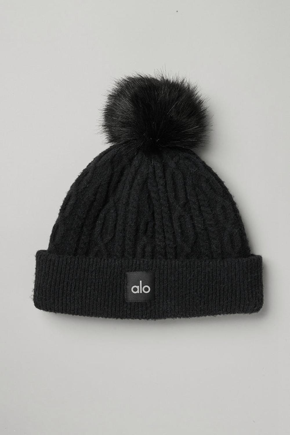 Gorro Alo Yoga Cable Knit Mujer Negras | España  VKIU-31874