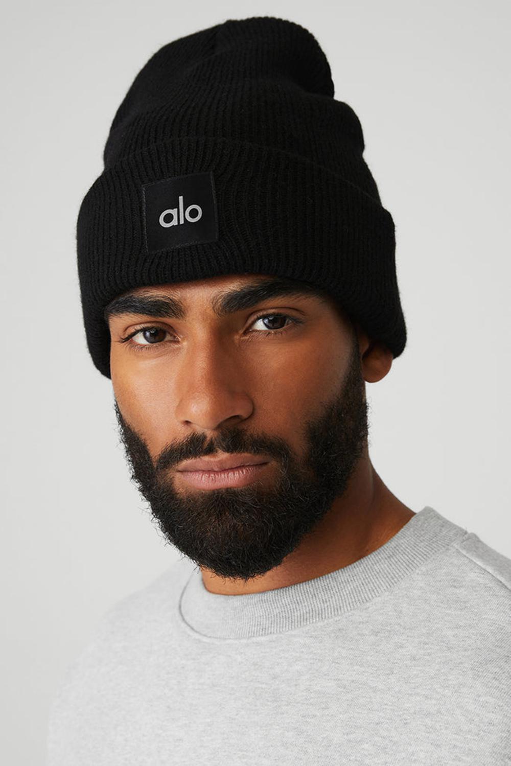Gorro Alo Yoga Everyday Hombre Negras | España  VOEM-83620