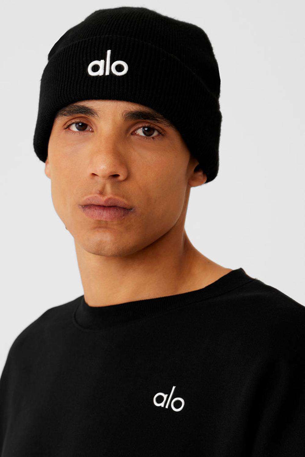 Gorro Alo Yoga Notable Hombre Negras | España  NHFL-81243