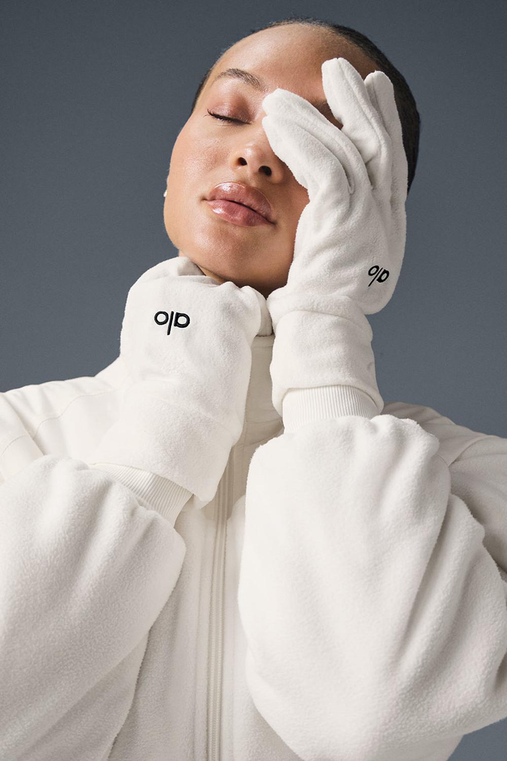 Guantes Alo Yoga Performance Fleece Hombre Ivory | España  CWPY-72301