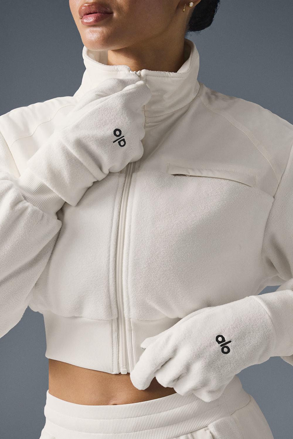 Guantes Alo Yoga Performance Fleece Mujer Ivory | España  CPSK-21679