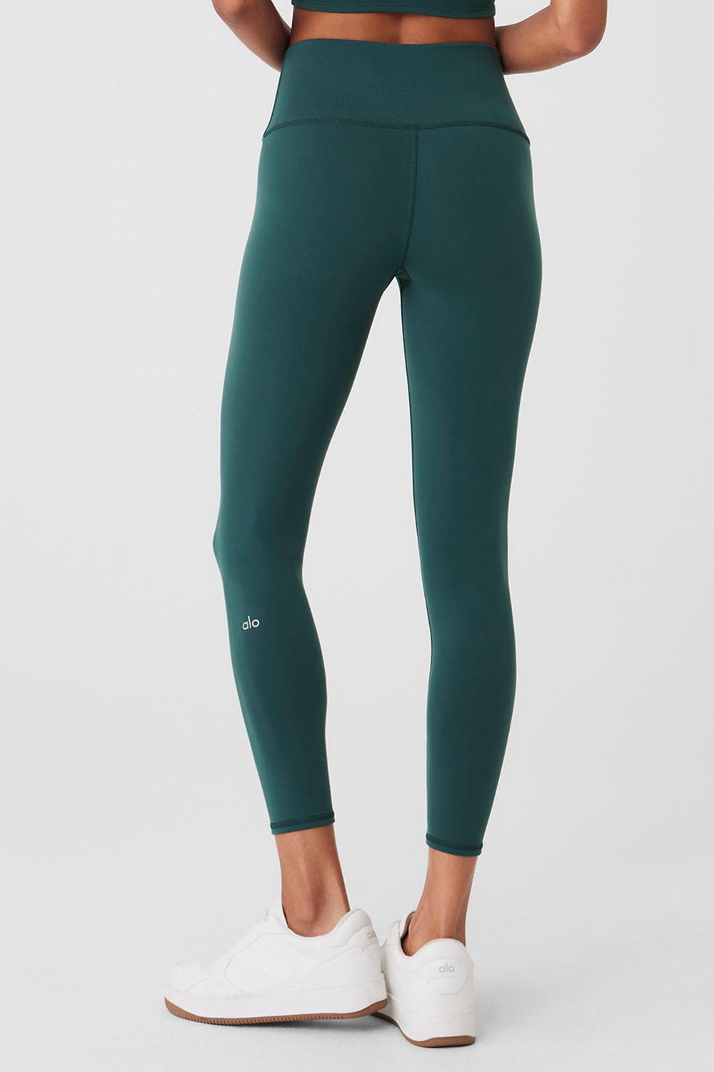 Leggins Alo Yoga 7/8 High-Waist Airbrush Mujer Verde | España  ZBJQ-10487