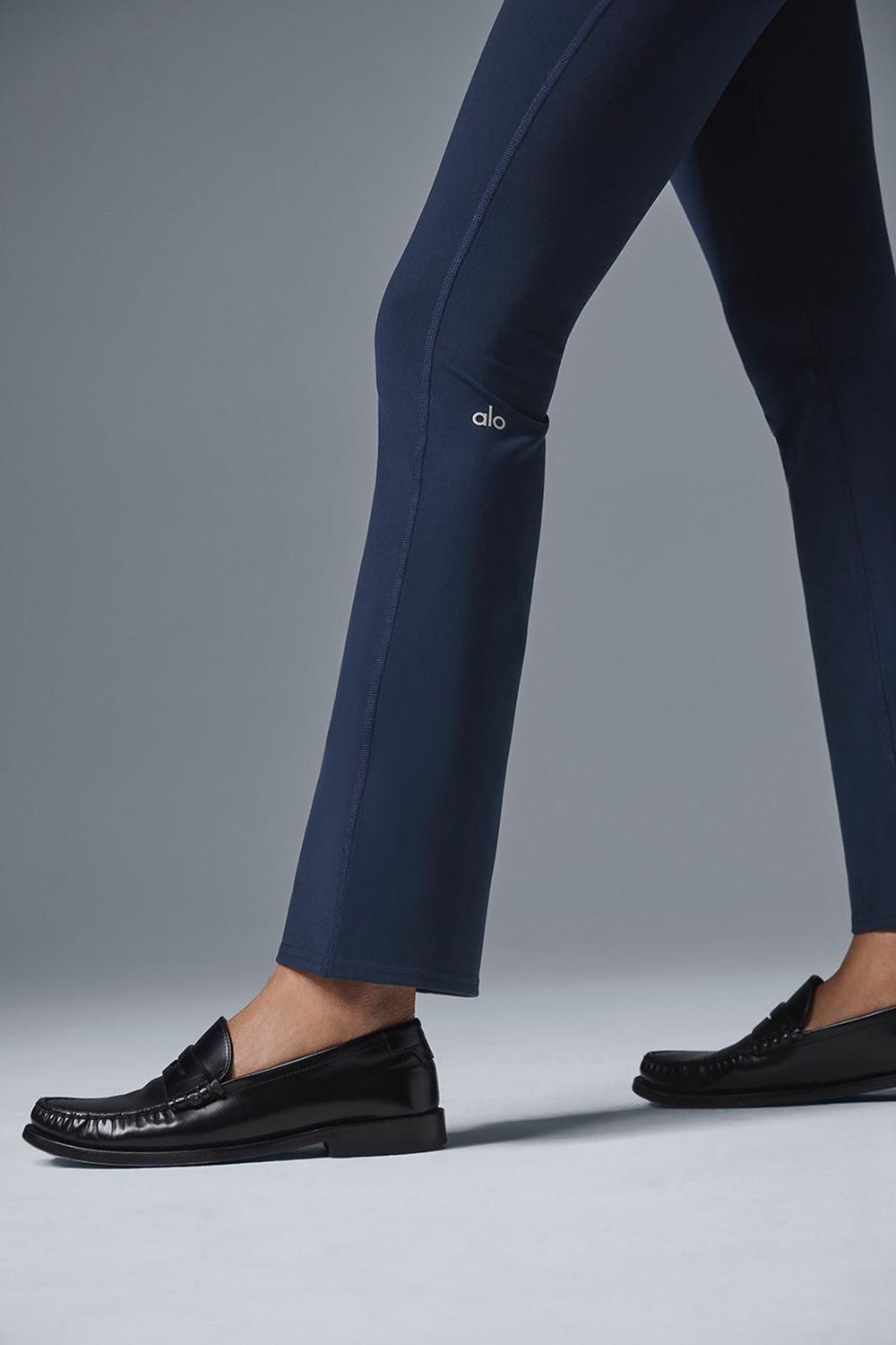 Leggins Alo Yoga Airbrush High-Waist 7/8 Bootcut Mujer Azul Marino | España  BHVP-96152