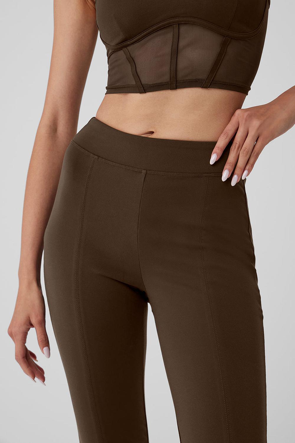 Leggins Alo Yoga Airbrush High-Waist 7/8 Flutter Mujer Espresso | España  RAGD-76245