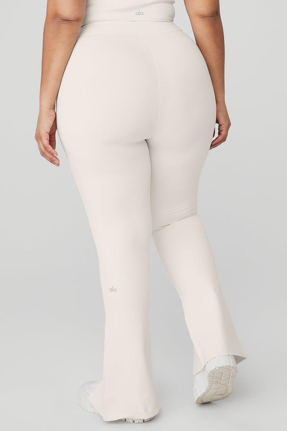 Leggins Alo Yoga Airbrush High-Waist 7/8 Flutter Mujer Ivory | España  MBFV-28370