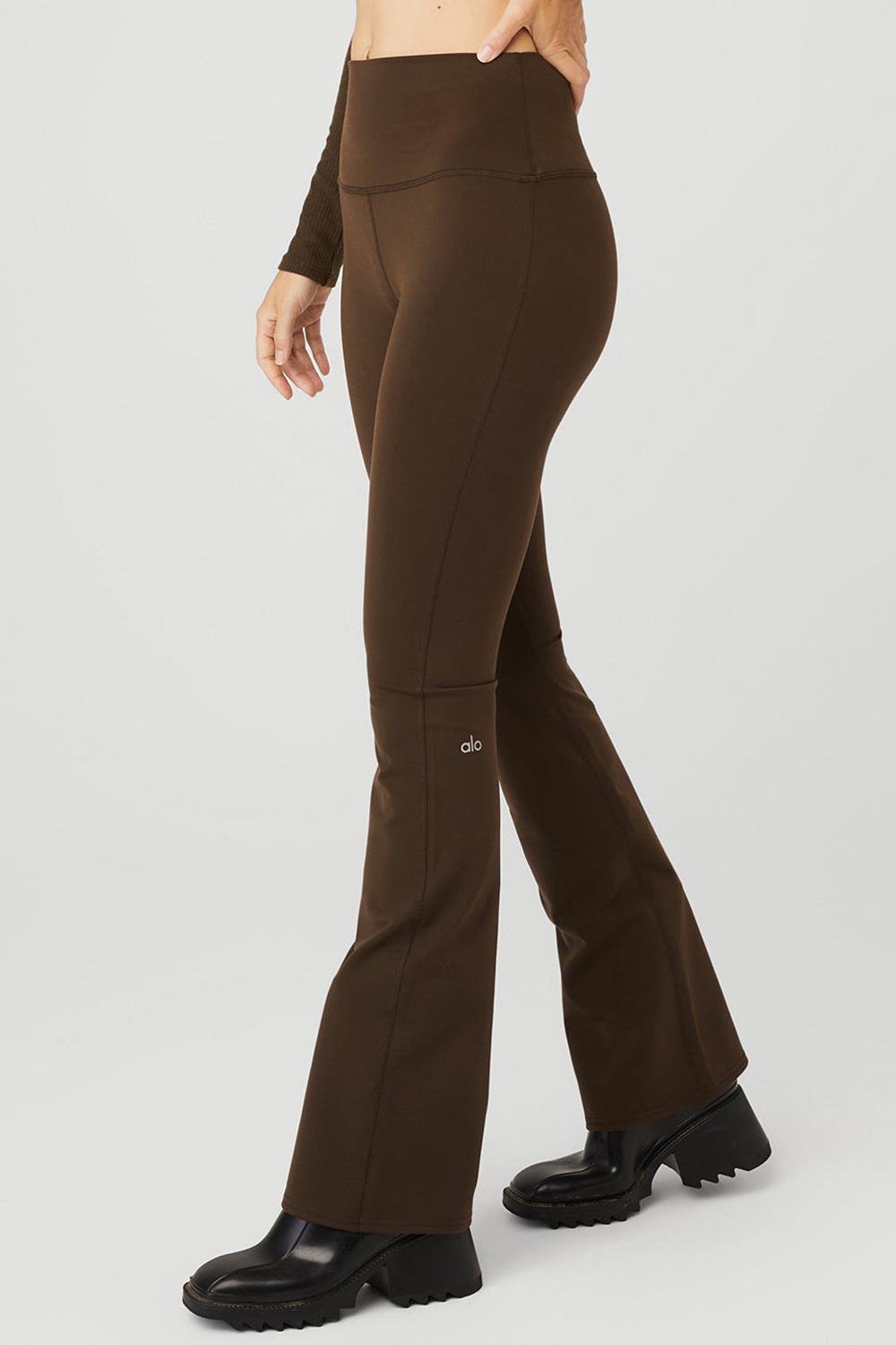 Leggins Alo Yoga Airbrush High-Waist Bootcut Mujer Espresso | España  AUPT-27981