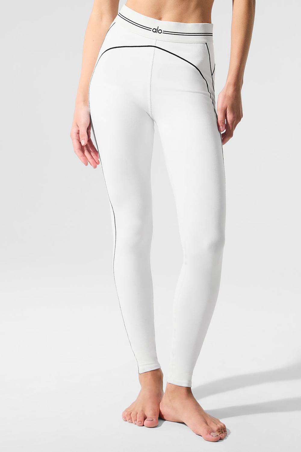 Leggins Alo Yoga Airbrush High-Waist Heart Throb Mujer Blancas Negras | España  ZKIX-68971