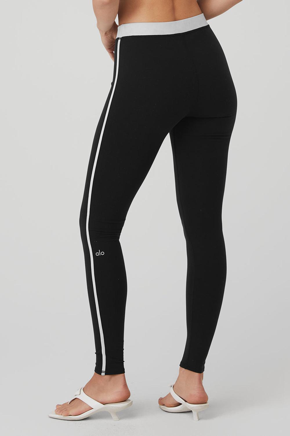 Leggins Alo Yoga Airbrush High-Waist Streamlined Mujer Negras Blancas | España  TVQD-10478