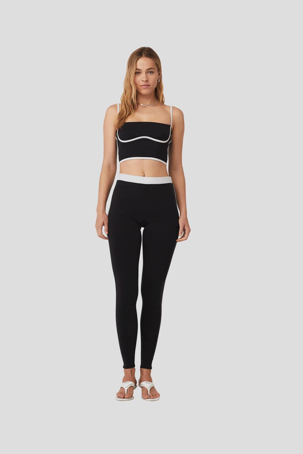 Leggins Alo Yoga Airbrush High-Waist Streamlined Mujer Negras Blancas | España  TVQD-10478