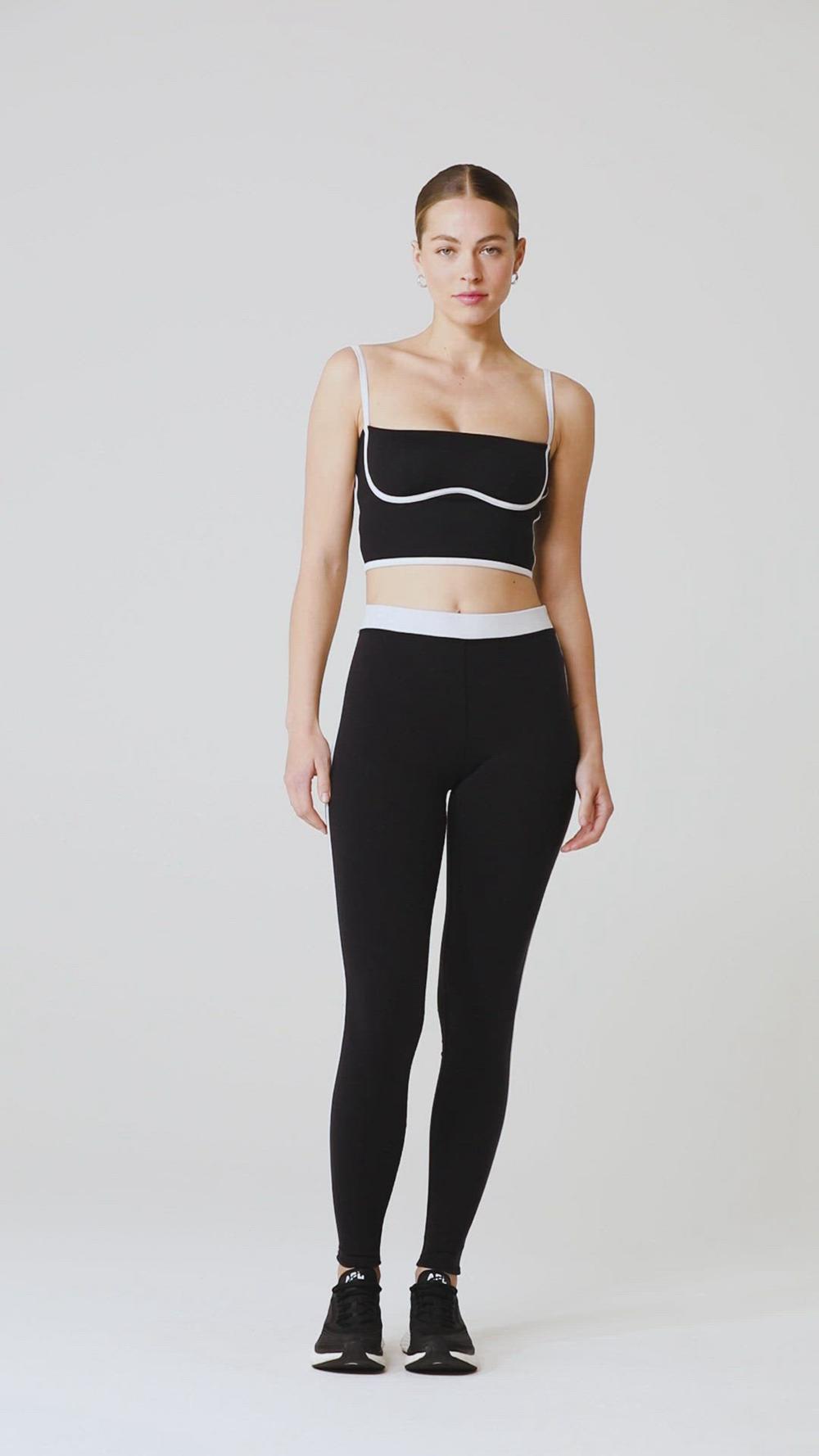 Leggins Alo Yoga Airbrush High-Waist Streamlined Mujer Negras Blancas | España  TVQD-10478