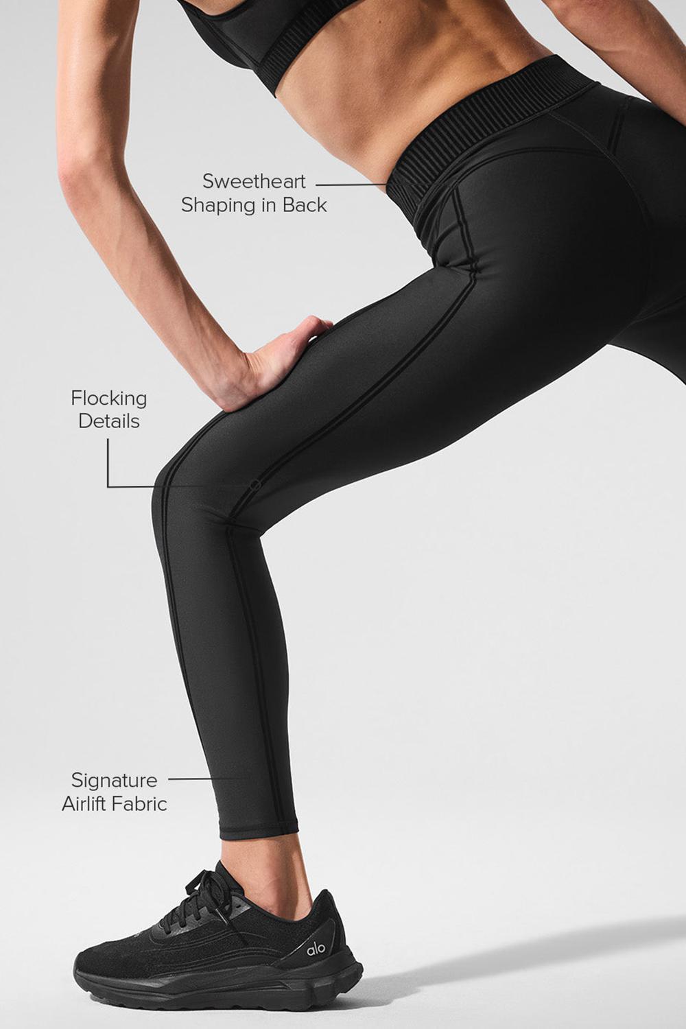 Leggins Alo Yoga Airlift High-Waist 7/8 Line Up Mujer Negras | España  AGYF-79853