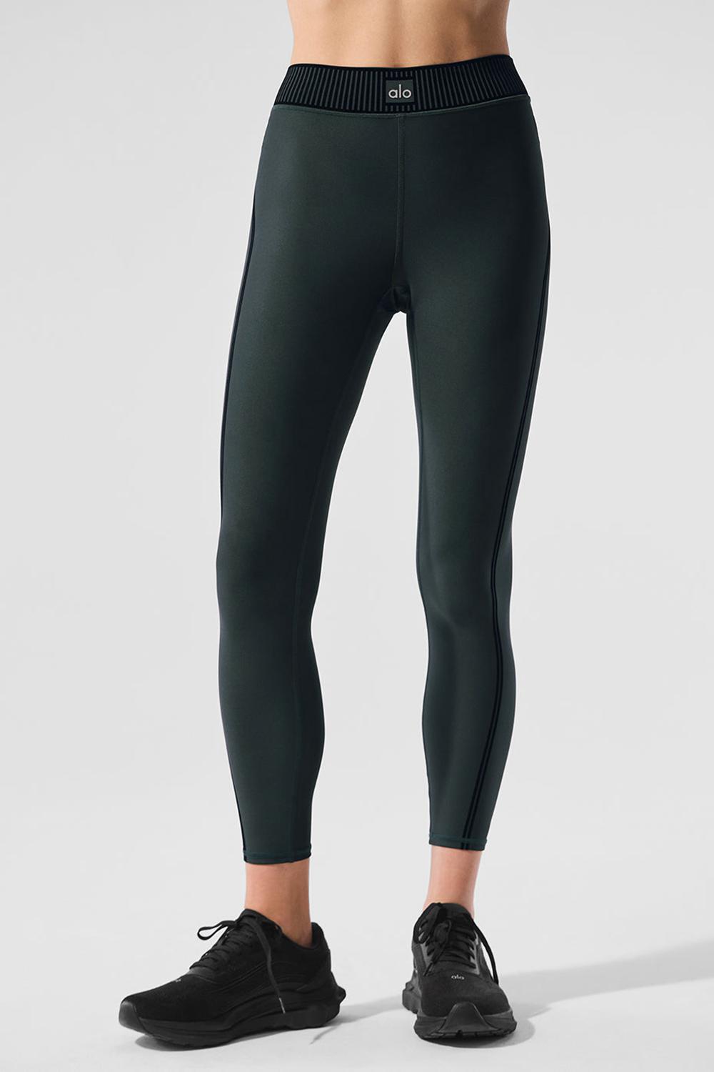 Leggins Alo Yoga Airlift High-Waist 7/8 Line Up Mujer Verde | España  ULSO-48127