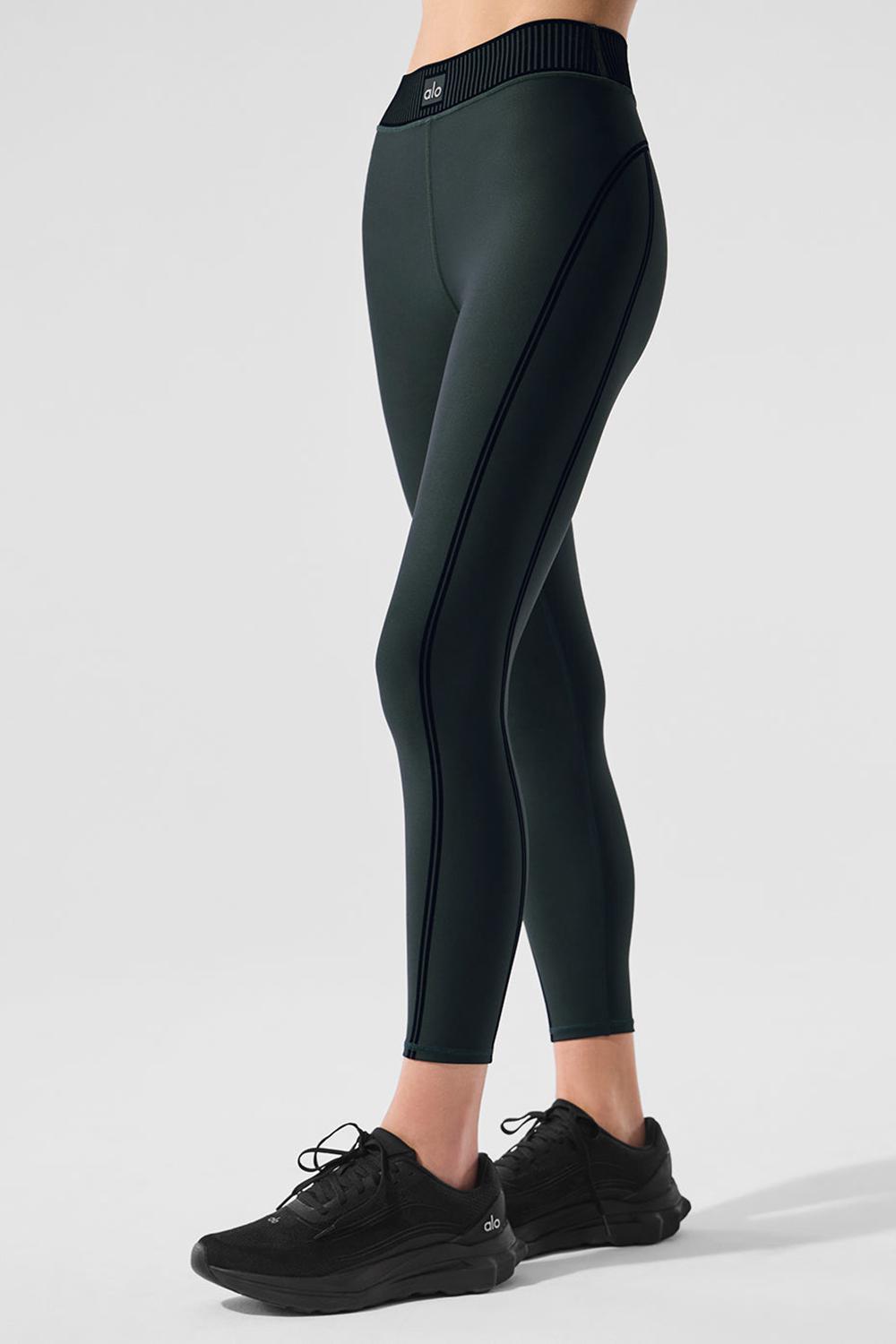 Leggins Alo Yoga Airlift High-Waist 7/8 Line Up Mujer Verde | España  ULSO-48127