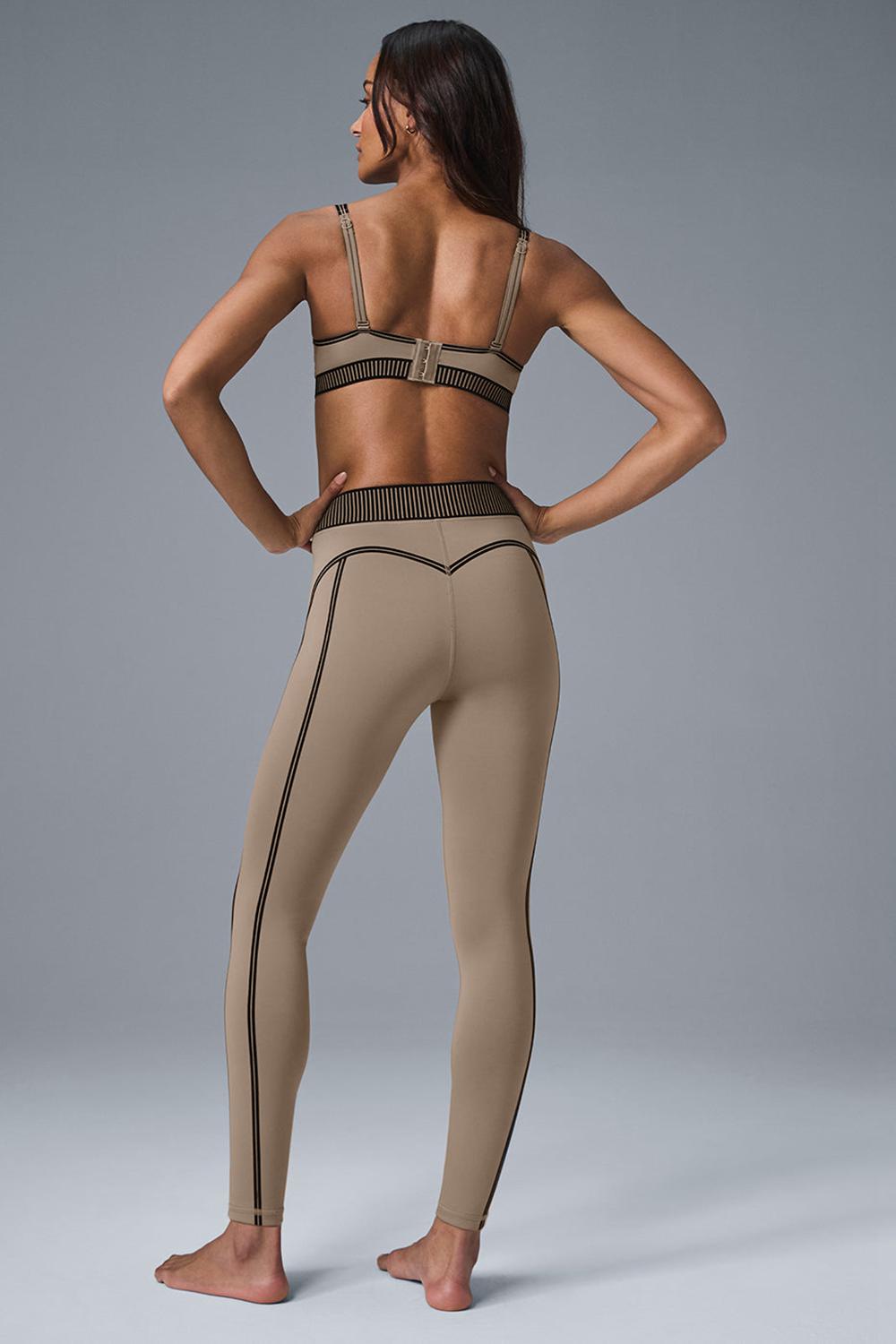 Leggins Alo Yoga Airlift High-Waist 7/8 Line Up Mujer Gravel | España  HNQU-59862