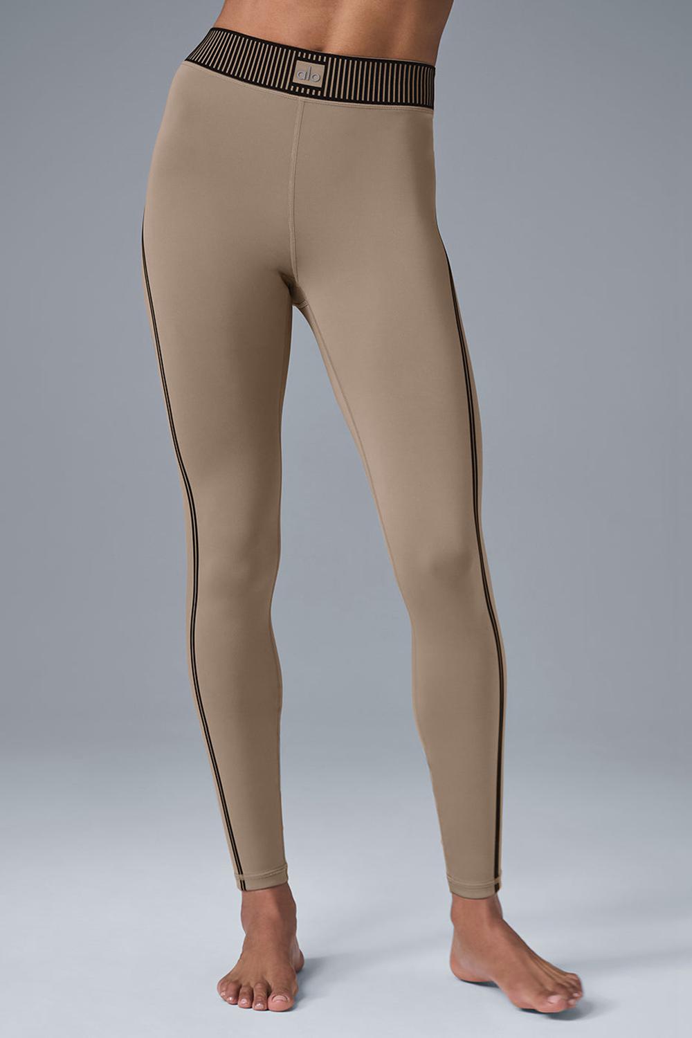 Leggins Alo Yoga Airlift High-Waist 7/8 Line Up Mujer Gravel | España  HNQU-59862