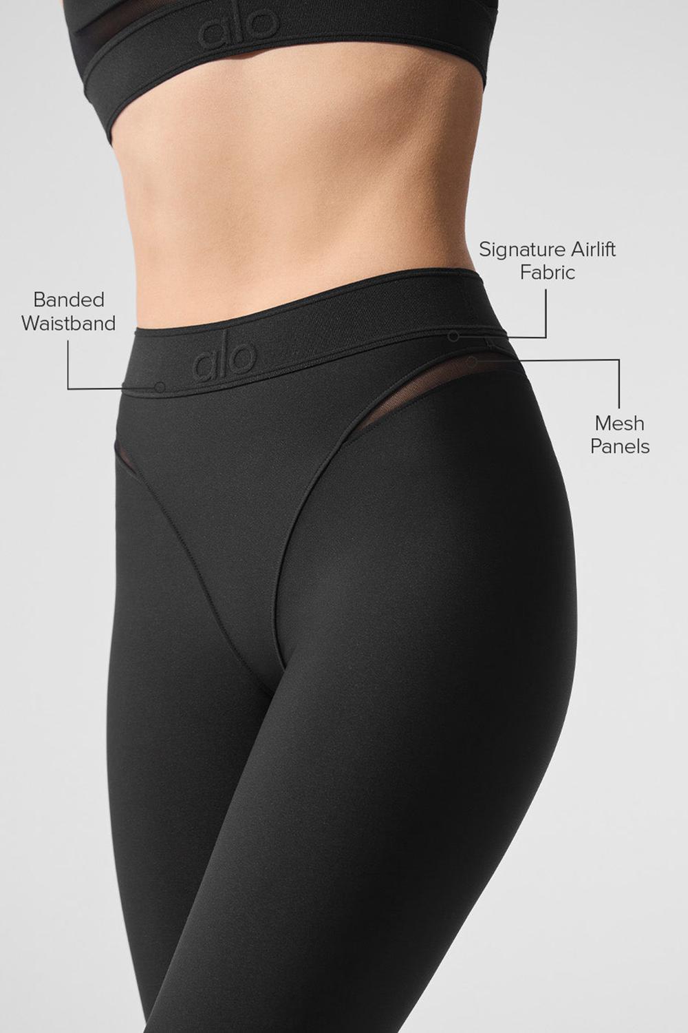 Leggins Alo Yoga Airlift High-Waist 7/8 Rebel Mujer Negras | España  DWQM-87135