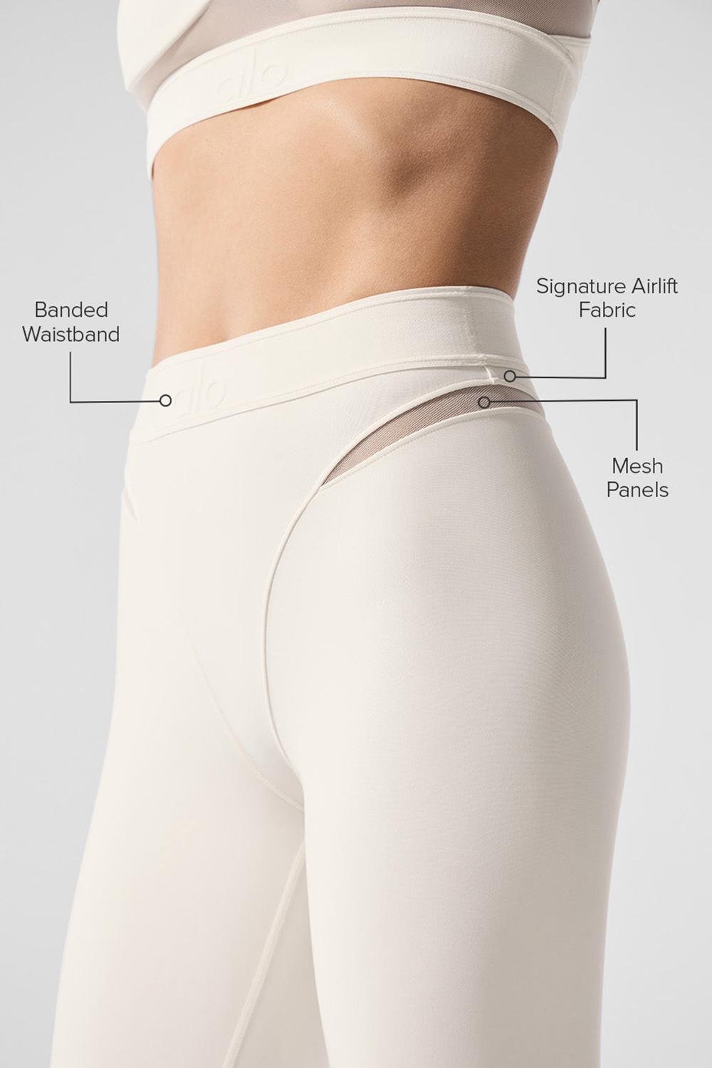 Leggins Alo Yoga Airlift High-Waist 7/8 Rebel Mujer Ivory | España  ISZT-51870