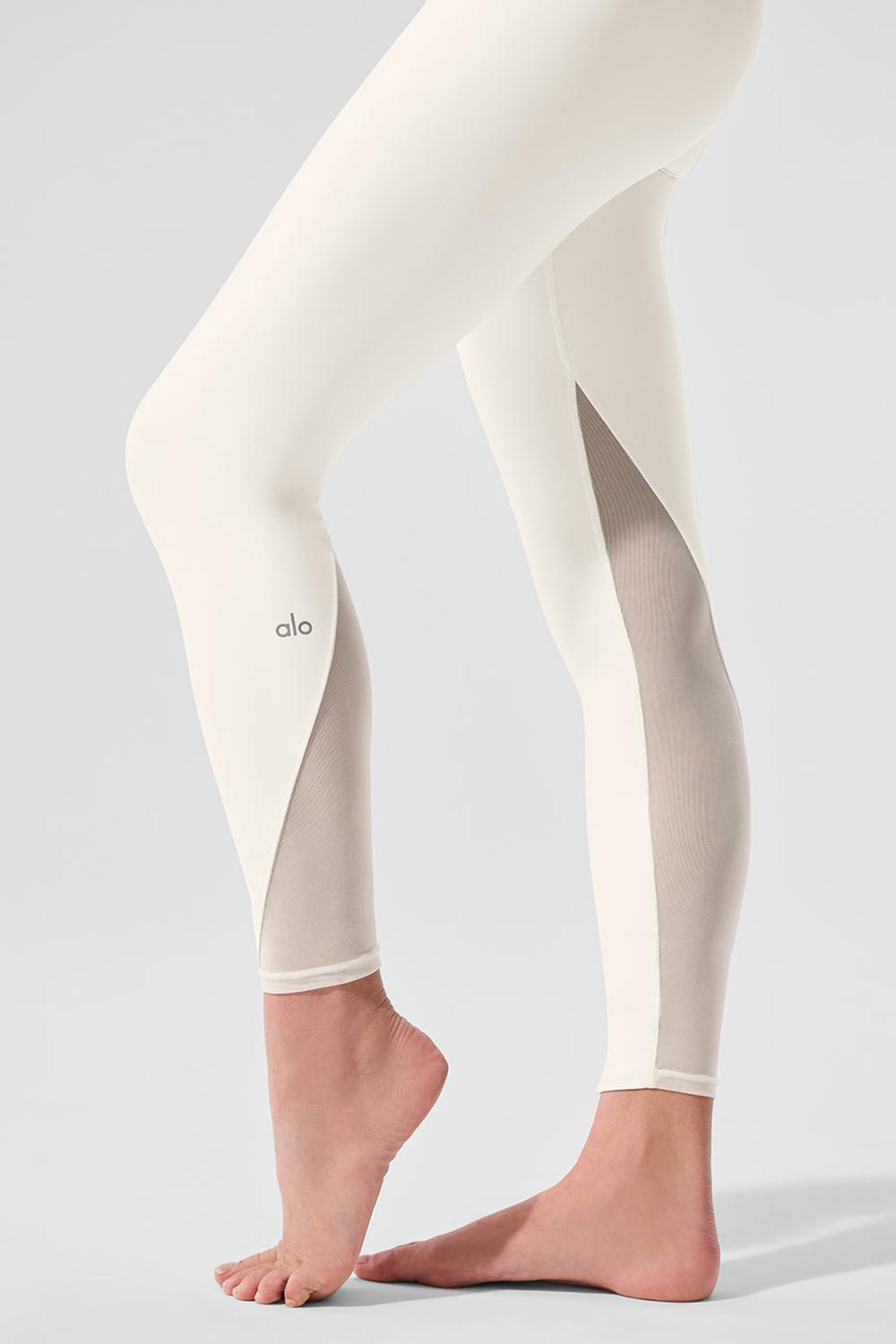 Leggins Alo Yoga Airlift High-Waist 7/8 Rebel Mujer Ivory | España  ISZT-51870
