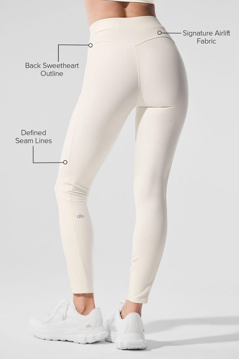 Leggins Alo Yoga Airlift High-Waist 7/8 Turn It Up Mujer Ivory | España  VTHW-62754
