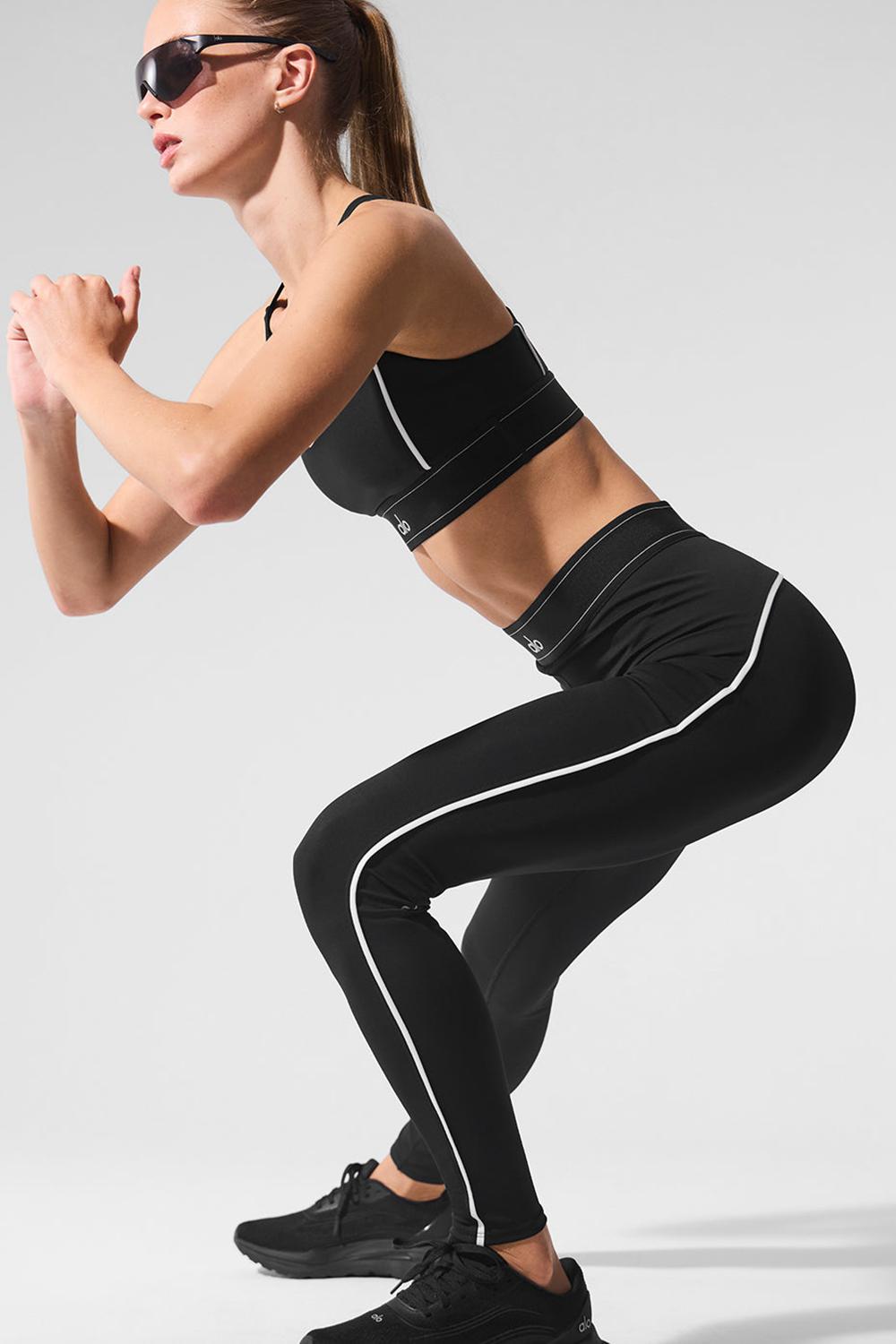 Leggins Alo Yoga Airlift High-Waist Suit Up Mujer Negras Blancas | España  UQFP-59730