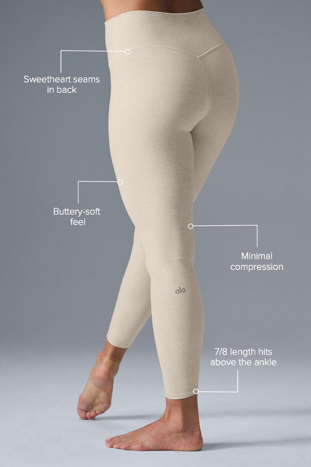 Leggins Alo Yoga Alosoft High-Waist 7/8 Highlight Mujer Oatmeal Heather | España  UQTC-46172