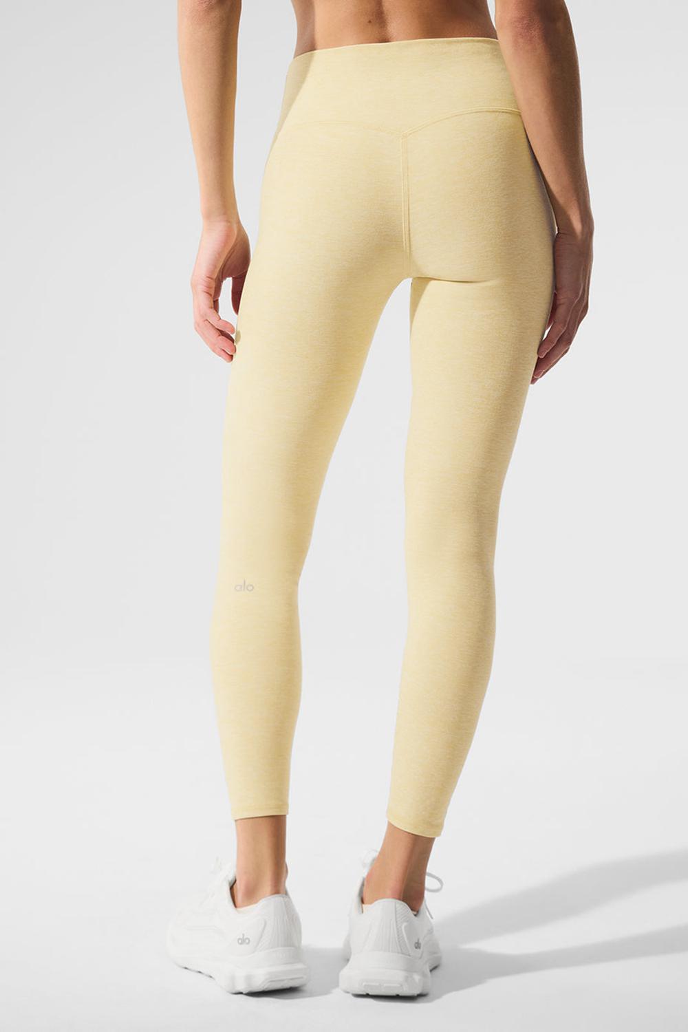 Leggins Alo Yoga Alosoft High-Waist 7/8 Highlight Mujer Warm Butter Heather | España  ZPNK-84172