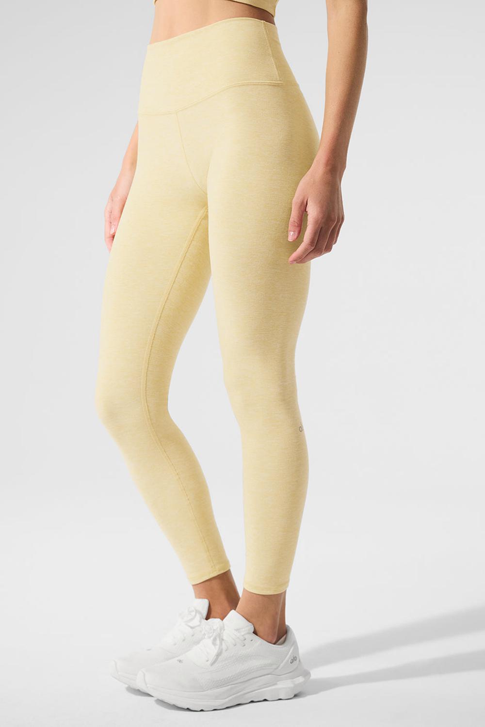 Leggins Alo Yoga Alosoft High-Waist 7/8 Highlight Mujer Warm Butter Heather | España  ZPNK-84172