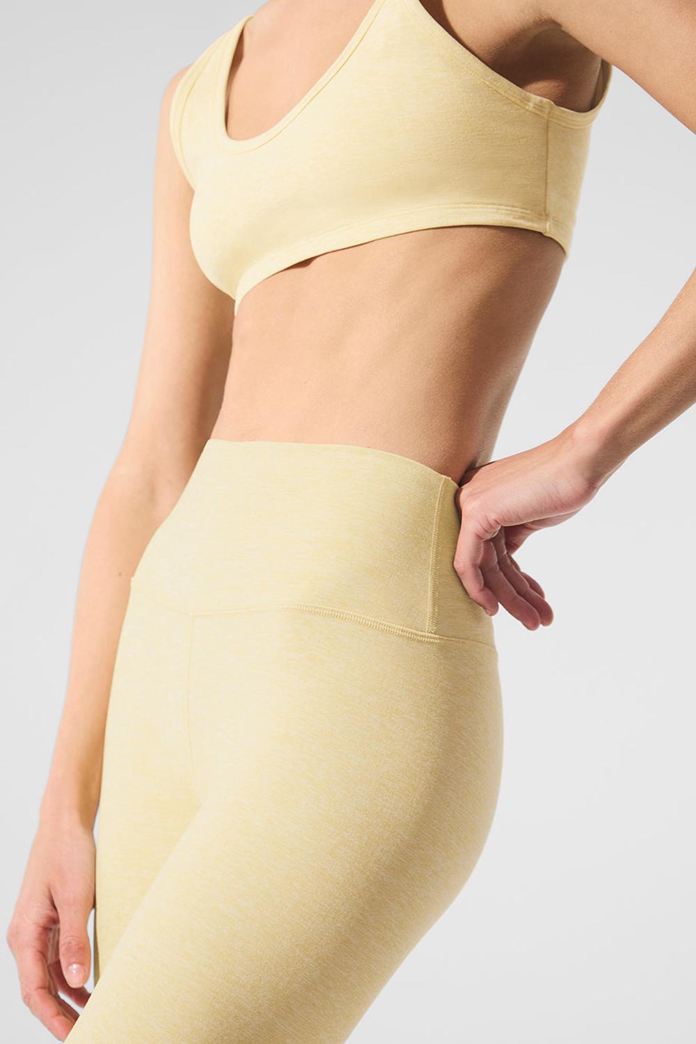 Leggins Alo Yoga Alosoft High-Waist 7/8 Highlight Mujer Warm Butter Heather | España  ZPNK-84172