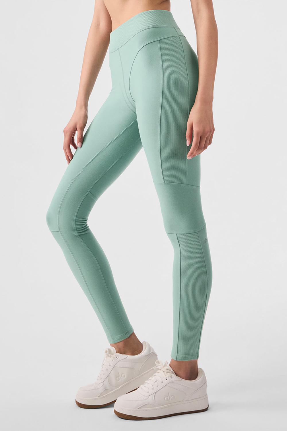 Leggins Alo Yoga Alosoft High-Waist Head Start Mujer Verde | España  QYNP-24157